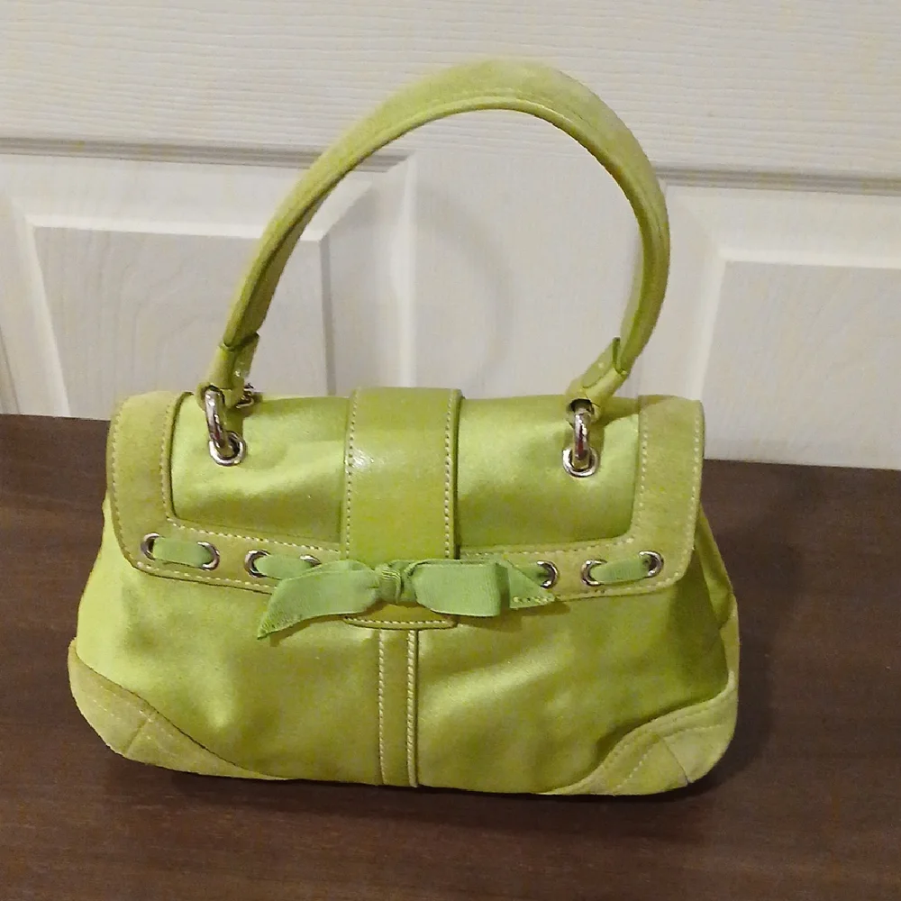 Coach Lime Green Satchel Bag - Picture 3 of 8